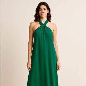 Banana Republic Vibrant Green Backless Dress